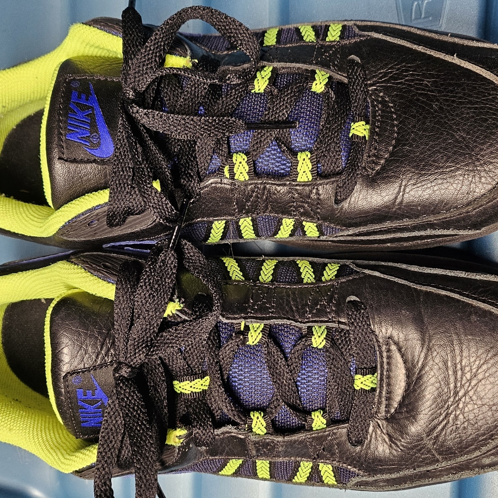 Nike Black and Neon Green Sneakers